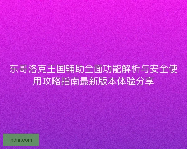 东哥洛克王国辅助全面功能解析与安全使用攻略指南最新版本体验分享
