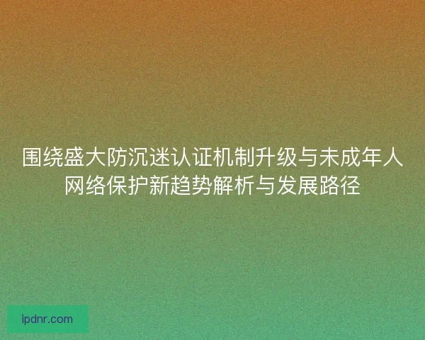 围绕盛大防沉迷认证机制升级与未成年人网络保护新趋势解析与发展路径
