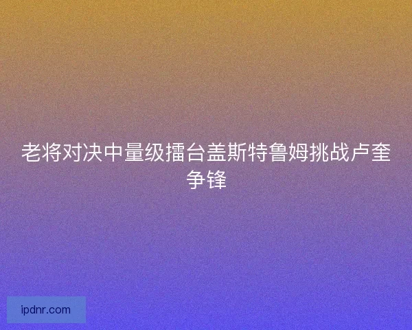 老将对决中量级擂台盖斯特鲁姆挑战卢奎争锋