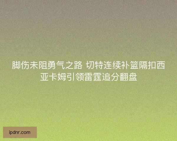脚伤未阻勇气之路 切特连续补篮隔扣西亚卡姆引领雷霆追分翻盘